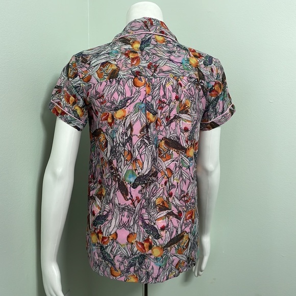Plum Pretty Sugar Pink Bird Print Pajama Top - Picture 5 of 9